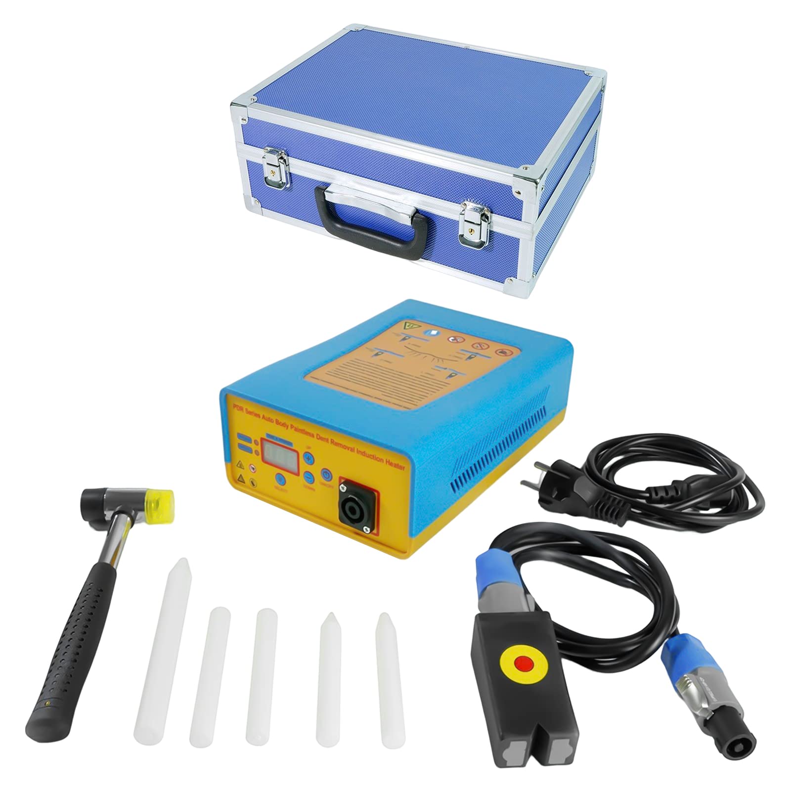 Cutycaty 220V 1.38KW Induktionsheizgerät, Auto PDR Induktion Induktionsheizung, Ausbeulwerkzeug Induction Heater Machine Hot Box Auto Beulen Reparatur Set Dent Removing Repair Tool von Cutycaty