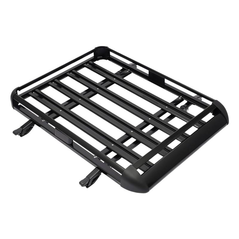 Universal Dachgepäckträger für SUV Aluminium Dachträger 127x97cm Gepäckträger Belastbarkeit 68kg Schwarz von Cutycaty