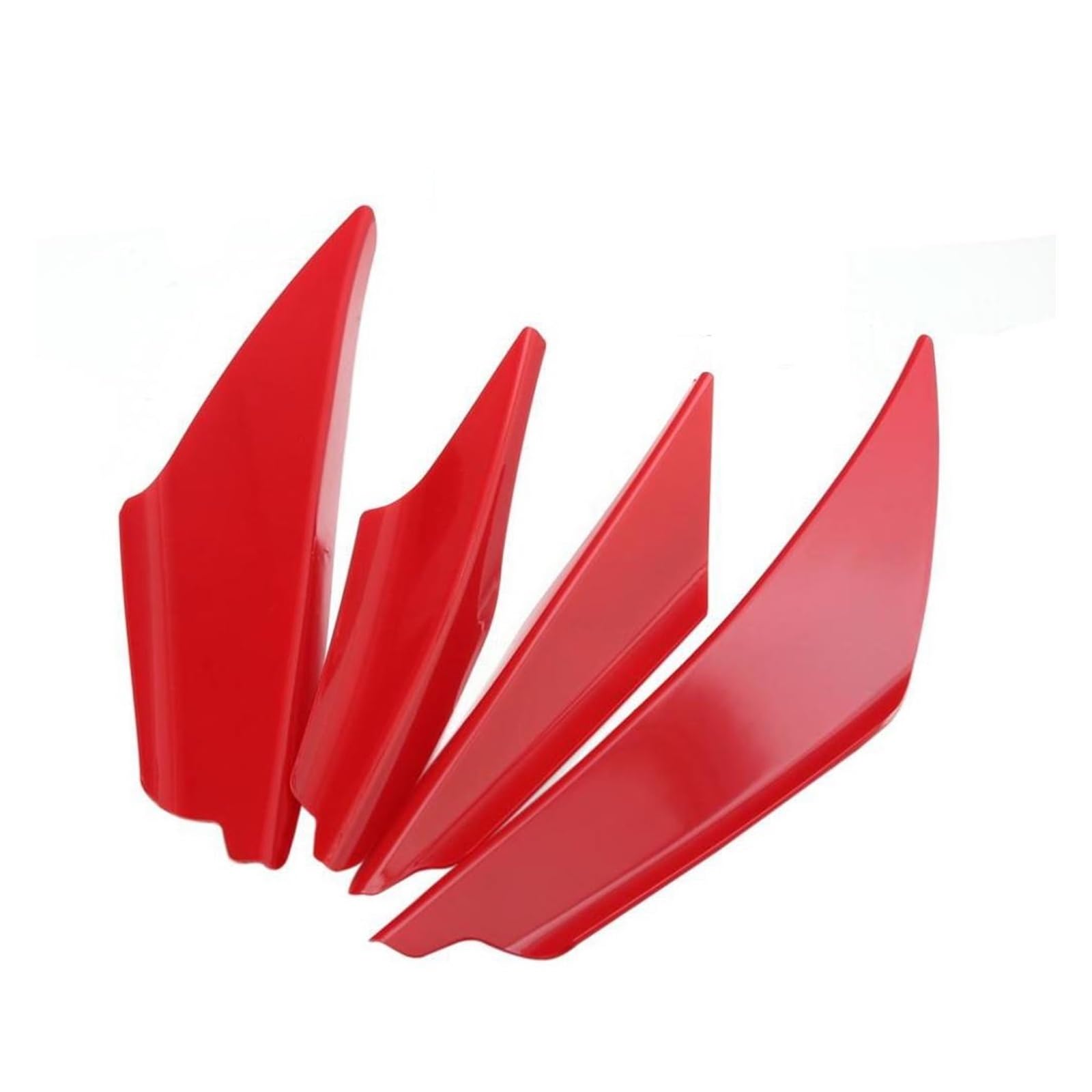 Auto Frontlippe Spoiler 4-teiliges Universal-Auto-Frontstoßstangen-Spoiler-Set Kratzstreifen Auto-Frontstoßstange Lippe Canards Splitter Front Spoiler Lippe(Red) von Cvgffs