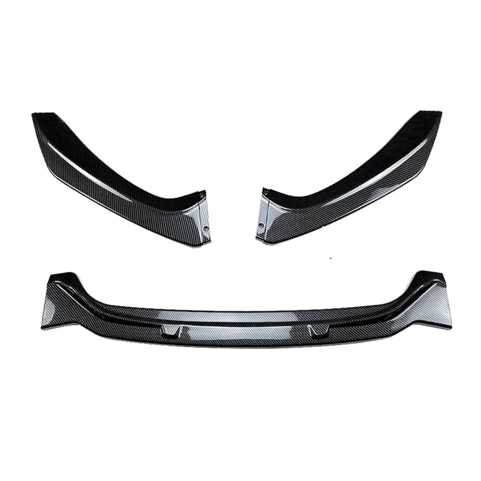 Auto Frontlippe Spoiler Für 1 Serie Für F20 F21 Für LCI Für 116i 118i 120i Für M135 Für M140i 2015-2019 3 PCS Auto Front Lip Spoiler Body Kit Front Spoiler Lippe(Carbon Look) von Cvgffs