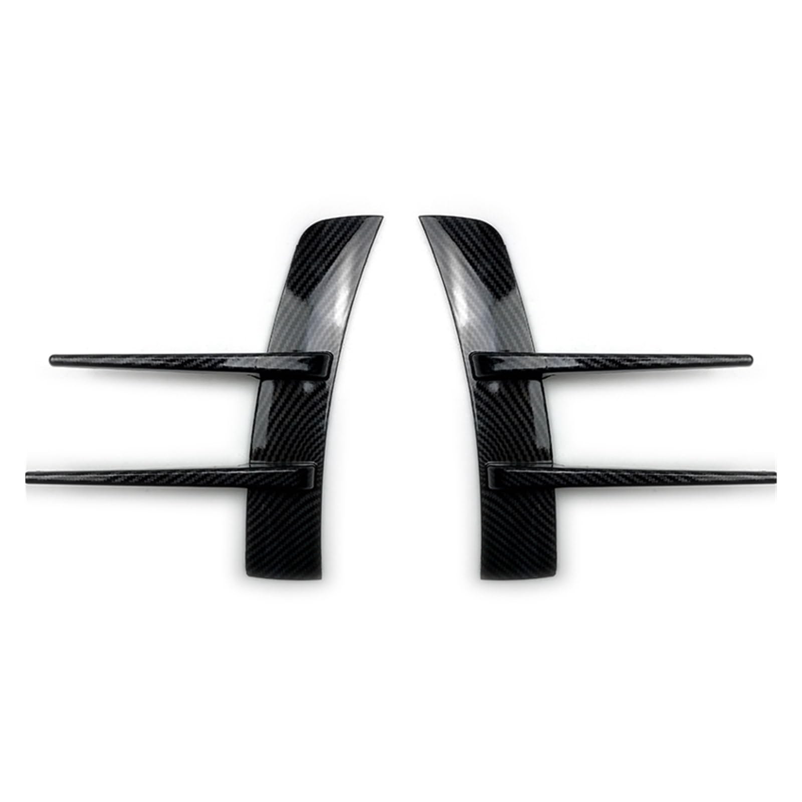 Auto Frontlippe Spoiler Für Benz Für A-Klasse Für A180 Für A200 Für A220 2Pcs Front Stoßstangen Lip Air Vent Trim Spoiler Canards Splitter Front Spoiler Lippe(Carbon) von Cvgffs