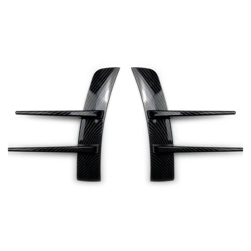 Auto Frontlippe Spoiler Für Benz Für A-Klasse Für A180 Für A200 Für A220 2Pcs Front Stoßstangen Lip Air Vent Trim Spoiler Canards Splitter Front Spoiler Lippe(Carbon) von Cvgffs