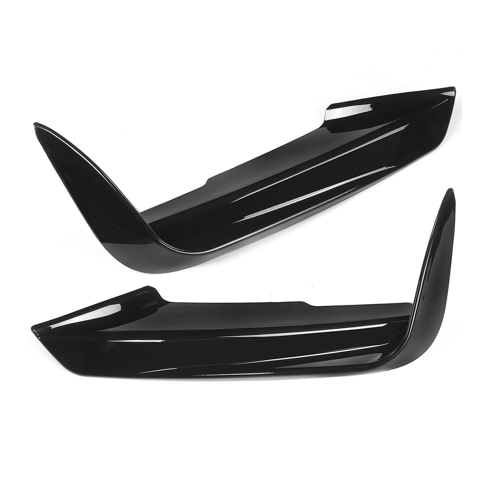 Auto Frontlippe Spoiler Für F30 F31 Für M Für Sport 2012-2019 1 Paar Auto Front Lip Splitter Canards Lampe Augenbraue Rahmen Front Spoiler Lippe(Type A-Glossy Black) von Cvgffs