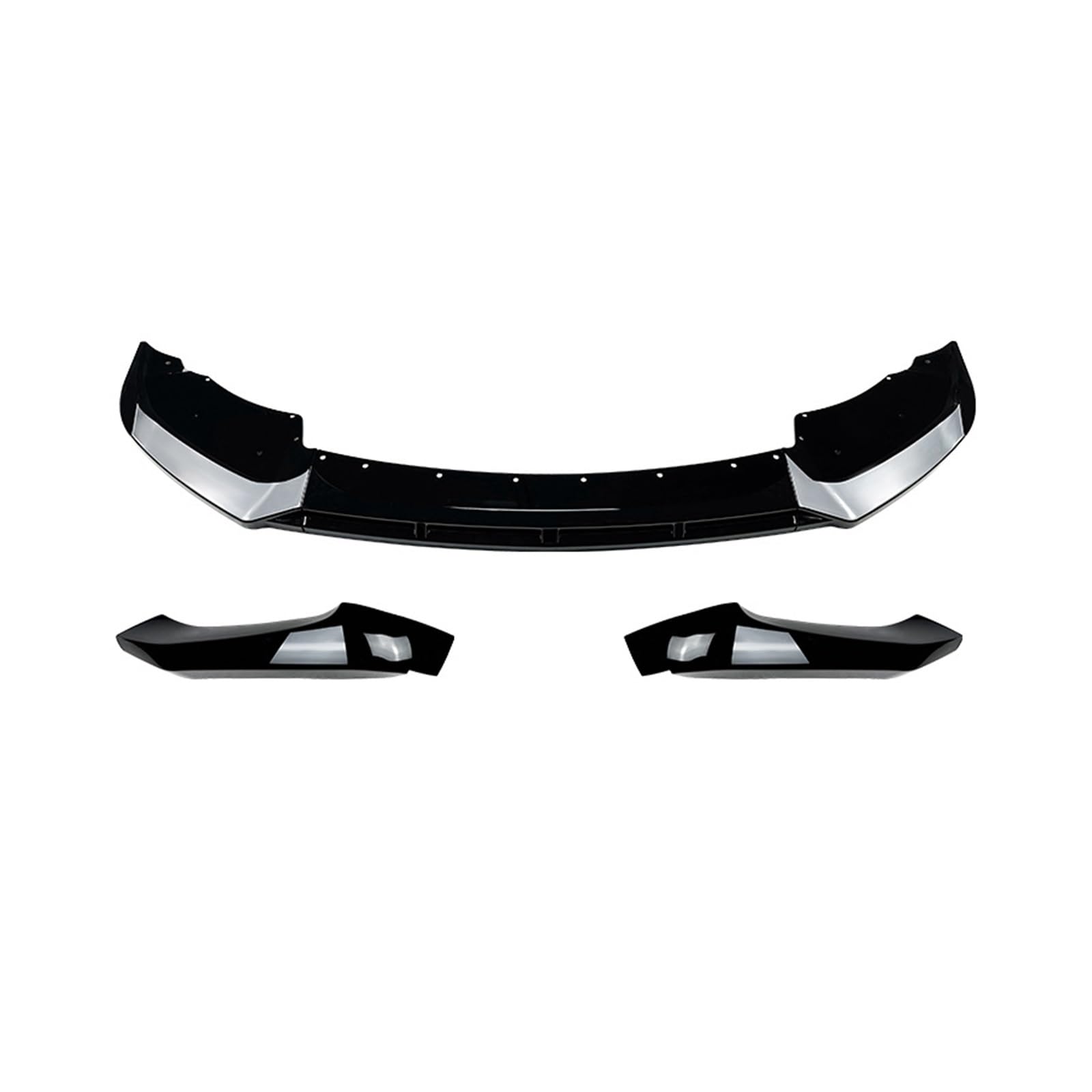 Auto Frontlippe Spoiler Für X3 Für F25 Für X4 Für F26 Für LCI Für M-Sport 2014-2018 Auto Vorderen Stoßfänger Spoiler Lip Untere Klinge Platte Trim Körper Kit Front Spoiler Lippe(A set Gloss Black) von Cvgffs