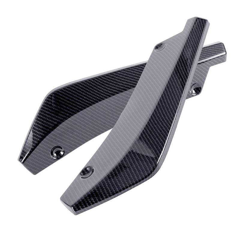 Auto Frontlippe Spoiler Universal Auto Vorne Hinten Stoßstange Streifen Lip Spoiler Splitter Scratch Protector Carbon Fiber Winglets Seite Rock Verlängerung Front Spoiler Lippe(Carbon Fiber) von Cvgffs