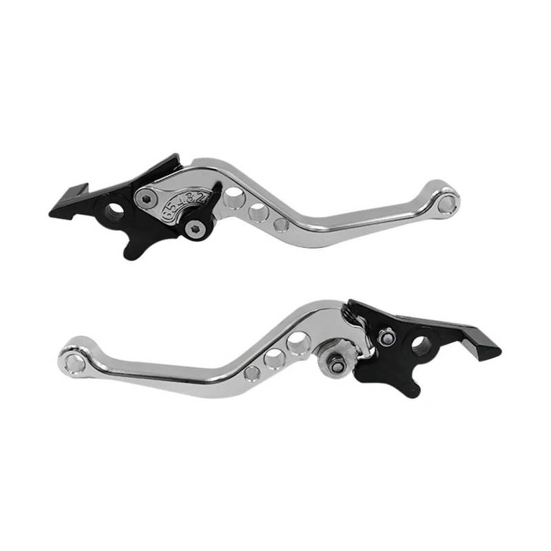 Bremshebel 2 Pcs Universal CNC Legierung Motorrad Brems Griff Einstellbare Größe Moto Motorrad Modifikation Kupplung Trommel Bremshebel Griff Heißer Bremsgriff(Silber) von Cvgffs