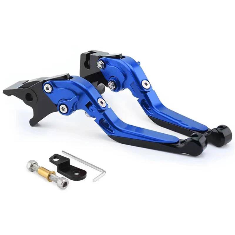 Bremshebel Für ADV 350 ADV350 2021 2022 2023 Zubehör Motorrad CNC Feststellbremse Kupplung Klappbar Ausziehbarer Sperrknopfhebel Bremsgriff(Parking Levers Blue) von Cvgffs