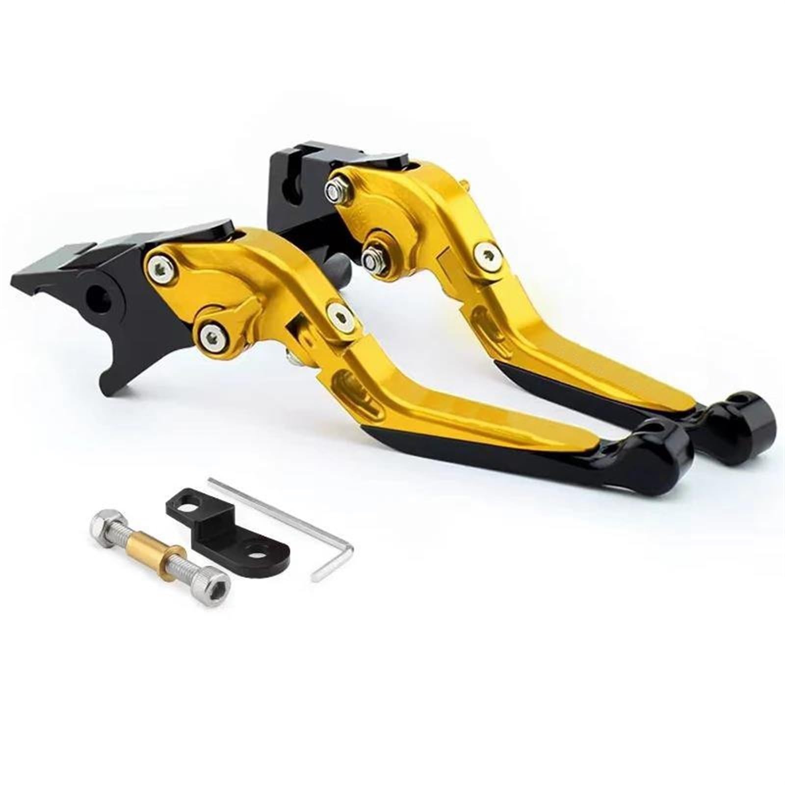 Bremshebel Für ADV 350 ADV350 2021 2022 2023 Zubehör Motorrad CNC Feststellbremse Kupplung Klappbar Ausziehbarer Sperrknopfhebel Bremsgriff(Parking Levers Gold) von Cvgffs