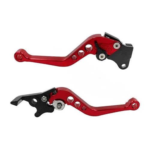 Bremshebel Für Kawasaki Für Suzuki Motorrad CNC Aluminium Legierung Einstellbare Modifizierte Kupplung Trommel Bremshebel Griff Bremsgriff(Red) von Cvgffs