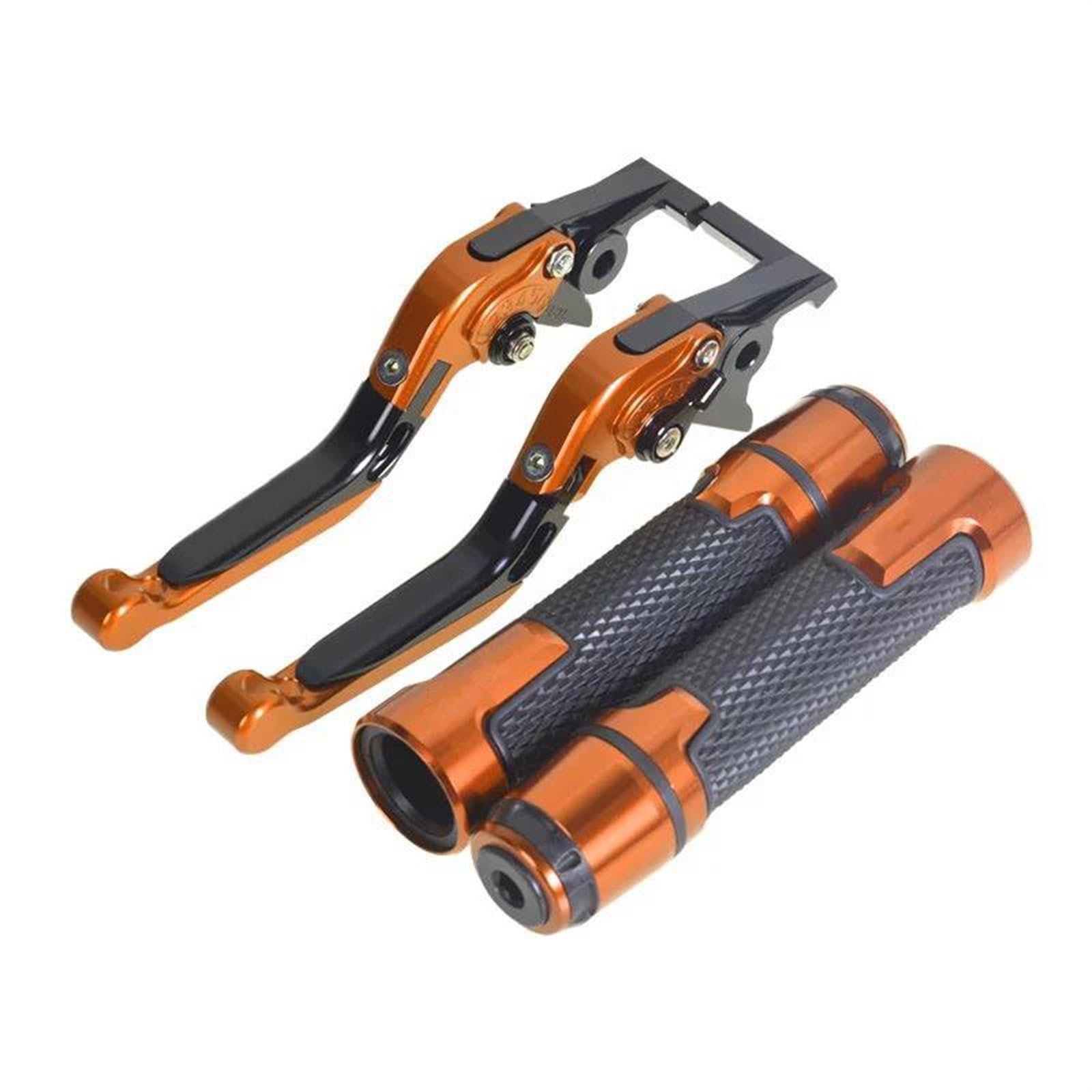 Bremshebel Für Xmax 250/300/400 Motorrad Bremse Kupplung Hebel Folding Erweiterbar Einstellbare Motorrad Teile Bremsgriff(Orange) von Cvgffs