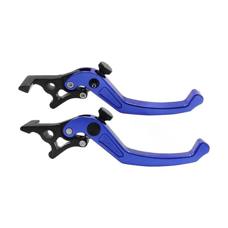 Bremshebel Motorrad-Doppelscheibenbremse Universelles CNC-verstellbares Aluminium-Doppelbremsgriffhebel Motorrad-Modifikationszubehör Bremsgriff(Blau) von Cvgffs