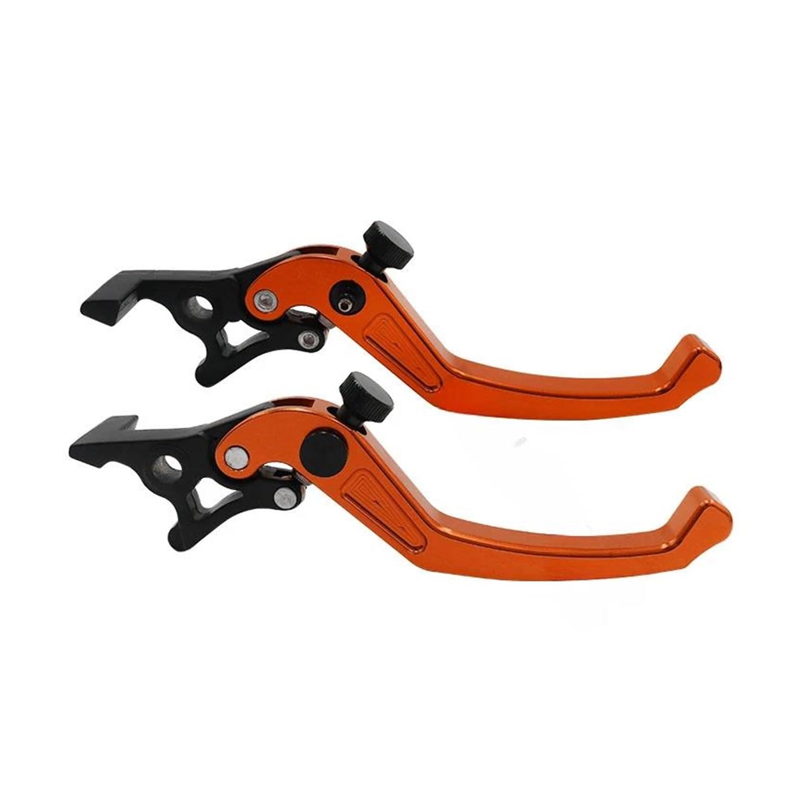 Bremshebel Motorrad-Doppelscheibenbremse Universelles CNC-verstellbares Aluminium-Doppelbremsgriffhebel Motorrad-Modifikationszubehör Bremsgriff(Orange) von Cvgffs