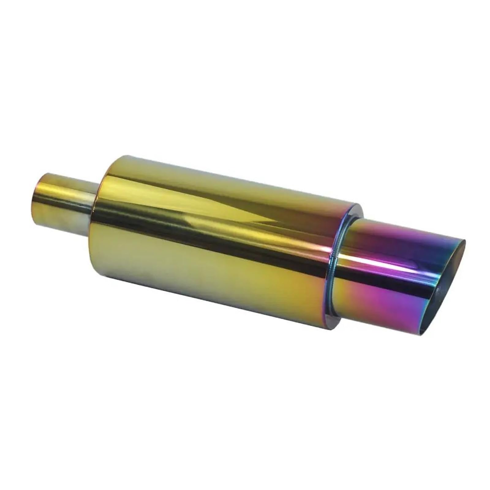 Endrohr 2" Schräger Auslass Regenbogen-Auto-Auspuff-Schalldämpfer-Heck Universal-Edelstahl-Auspuffanlagen Racing-Schalldämpfer Universal-Schalldämpfer Auspuff Endrohr von Cvgffs