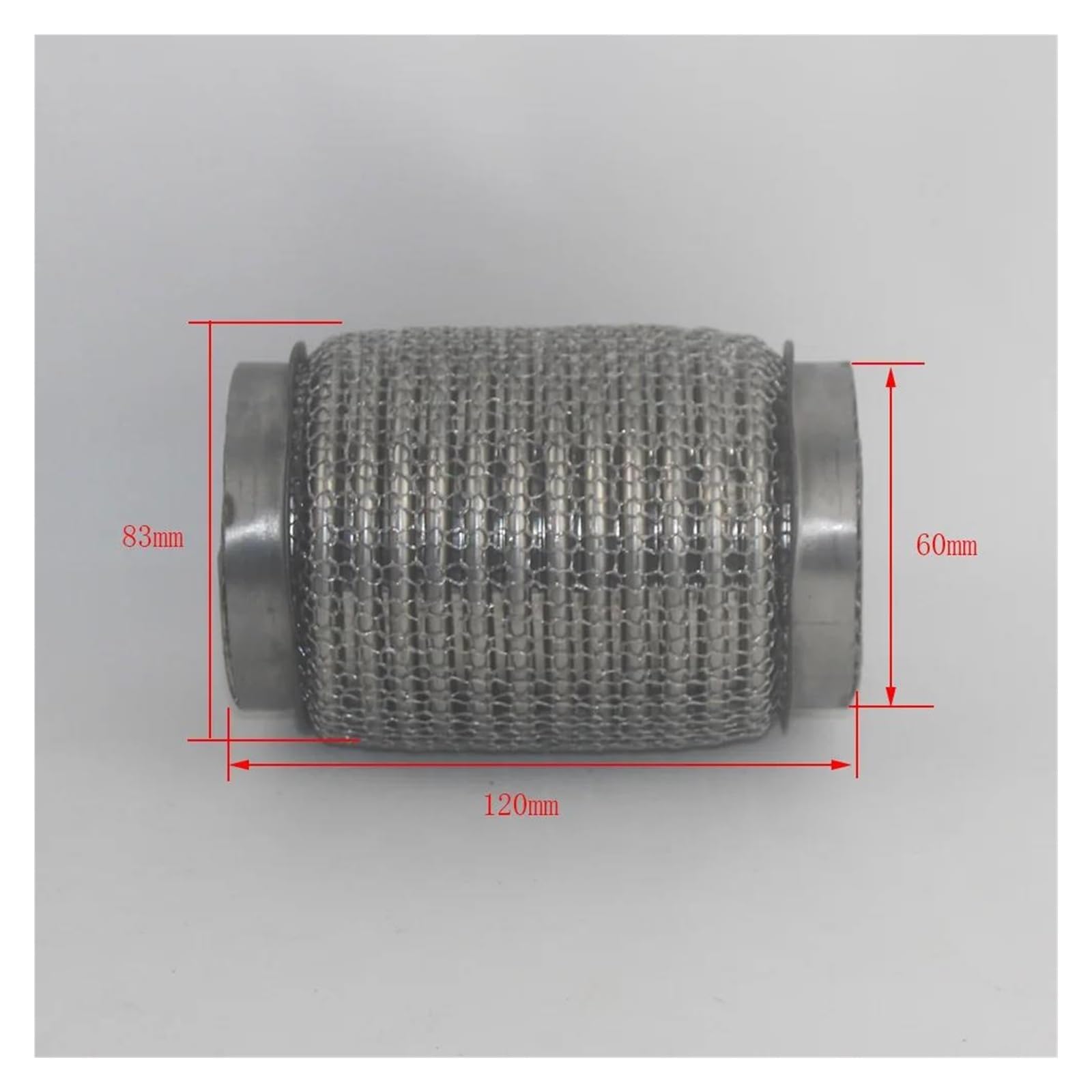 Endrohr 60 Mm Automobil-Auspuffbalg-Edelstahlschlauch Verbunden Mit Dem Schalldämpfer-Stoßdämpfungsschlauch Geflochtenes Hakengeflecht-Expansionsrohr Auspuff Endrohr(B) von Cvgffs