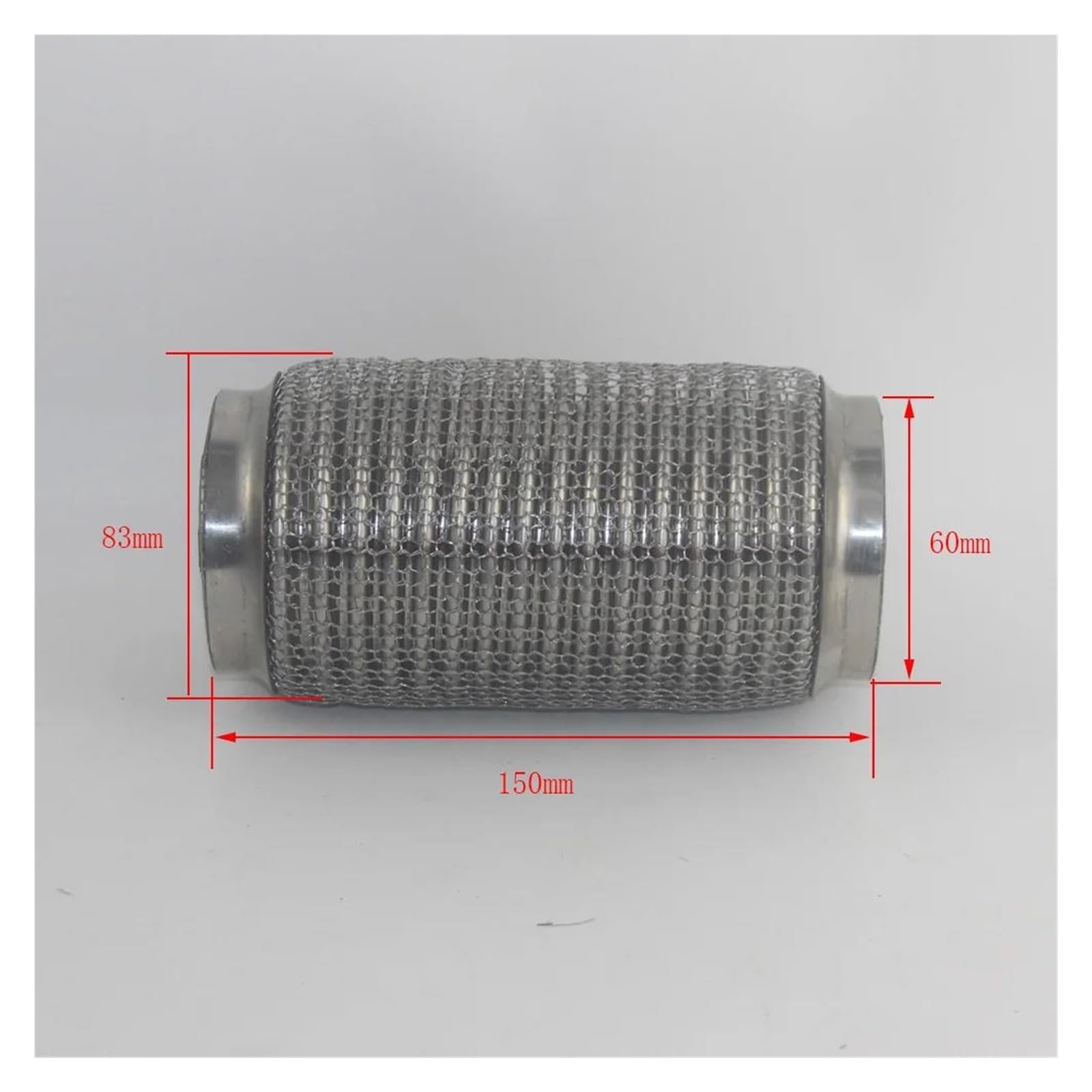 Endrohr 60 Mm Automobil-Auspuffbalg-Edelstahlschlauch Verbunden Mit Dem Schalldämpfer-Stoßdämpfungsschlauch Geflochtenes Hakengeflecht-Expansionsrohr Auspuff Endrohr(C) von Cvgffs