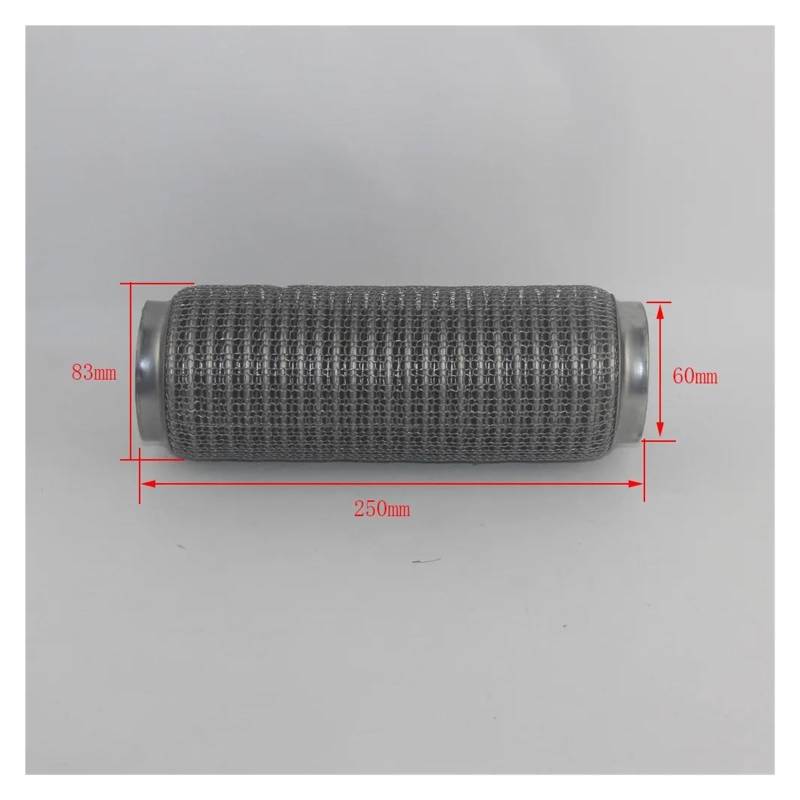 Endrohr 60 Mm Automobil-Auspuffbalg-Edelstahlschlauch Verbunden Mit Dem Schalldämpfer-Stoßdämpfungsschlauch Geflochtenes Hakengeflecht-Expansionsrohr Auspuff Endrohr(G) von Cvgffs