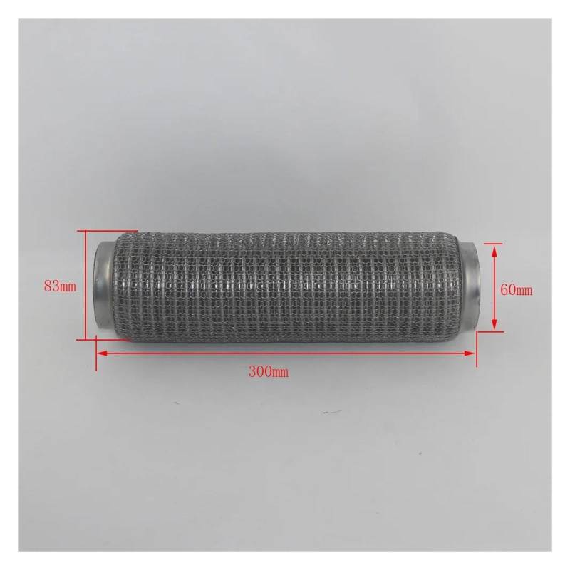 Endrohr 60 Mm Automobil-Auspuffbalg-Edelstahlschlauch Verbunden Mit Dem Schalldämpfer-Stoßdämpfungsschlauch Geflochtenes Hakengeflecht-Expansionsrohr Auspuff Endrohr(H) von Cvgffs