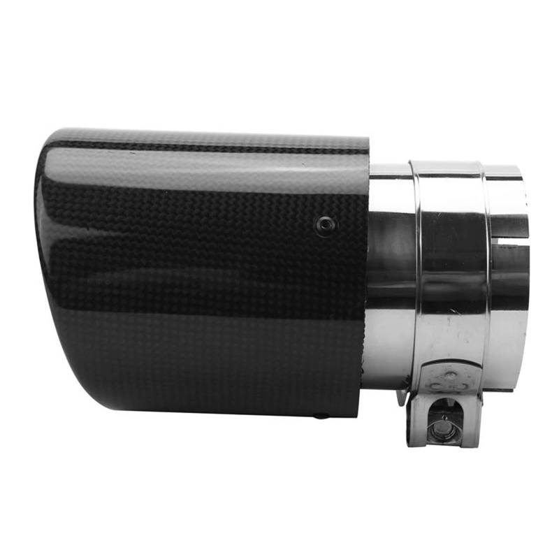 Endrohr Universal 80 Mm-In 101 Mm-Out Glänzend Schwarz Auto Carbon Faser Auspuff Schwanz Hinten Spitze Rohr Schalldämpfer Auspuff Endrohr von Cvgffs