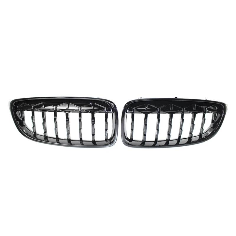 Front Kühlergrille Frills Für 4er F32 F33 F36 Auto Kühlergrill Glänzend Schwarz Diamant Metero Stil Grill Gitter Kühlergrill von Cvgffs