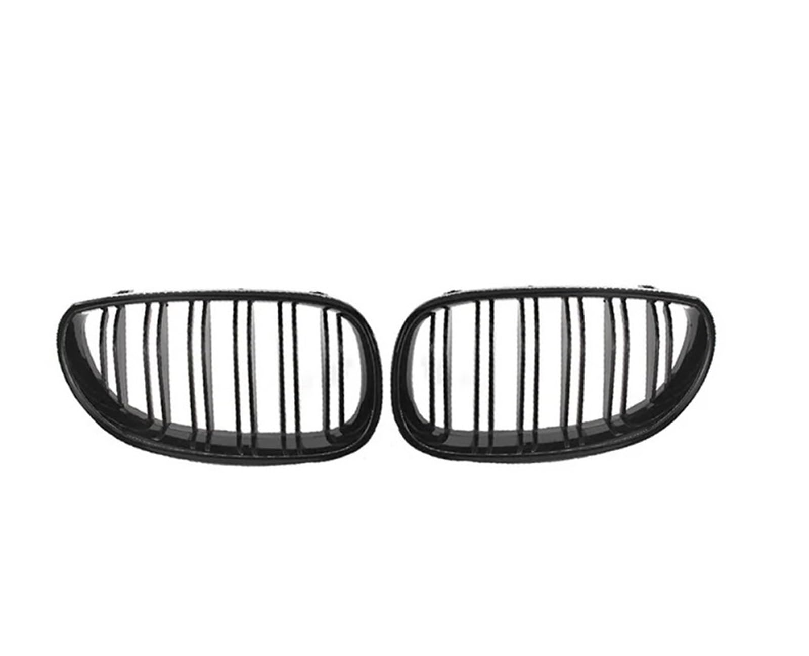 Front Kühlergrille Frills Für 5 Series E60 E61 Für M5 2003 2004 2005 2006 2007 2008 2009 2010 Auto Frontstoßstangengrill Nieren-Racing-Grillgitter Gitter Kühlergrill(Double Line Glossy) von Cvgffs