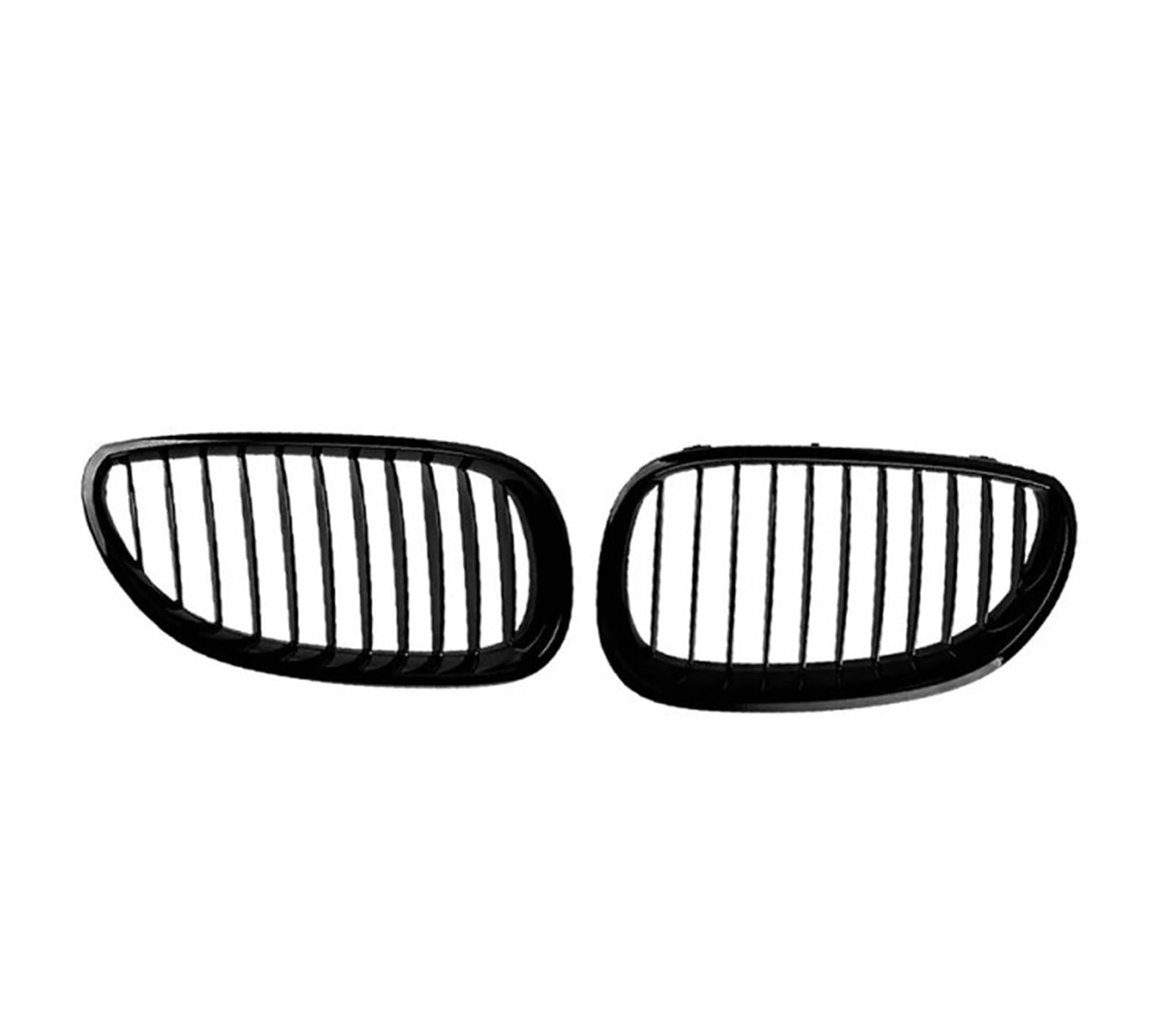 Front Kühlergrille Frills Für 5 Series E60 E61 Für M5 2003 2004 2005 2006 2007 2008 2009 2010 Auto Frontstoßstangengrill Nieren-Racing-Grillgitter Gitter Kühlergrill(Single Slats Glossy) von Cvgffs