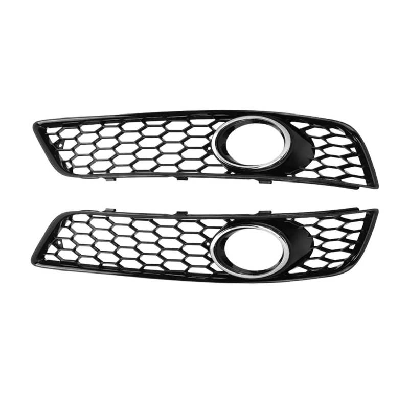 Front Kühlergrille Frills Für A3 8P 2009 2010 2011 2012 2013 OE 8P0807682D 8P0807681D 2 Stücke Auto Front Stoßstange Nebel Licht Kühlergrill Abdeckung Honeycomb Mesh Gitter Kühlergrill(Silver Ring Sta von Cvgffs