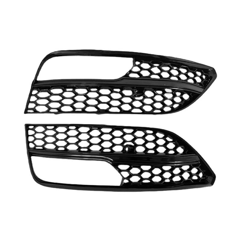 Front Kühlergrille Frills Für A3 Fließheck 2013 2014 2015 2016 2PCS Front Stoßstange Nebel Licht Surround Abdeckung Grille Gitter Kühlergrill(Schwarz) von Cvgffs