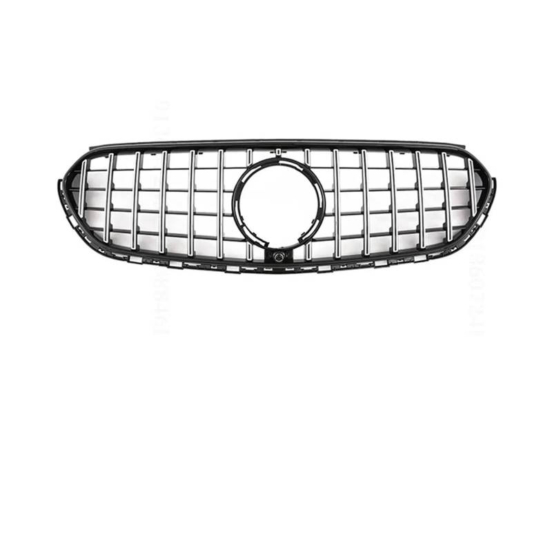 Front Kühlergrille Frills Für Benz Neu Für GLC Für X254 2022 2023 2024+ GT Diamond Style Frontkühlergrill Einlassgitter Mesh Grill Tuning Zubehör Gitter Kühlergrill(GT Silvery) von Cvgffs