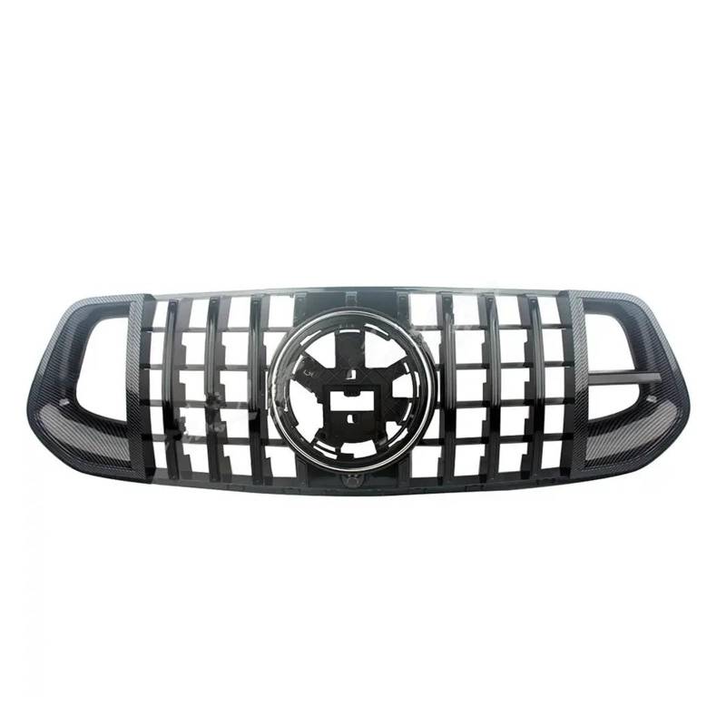 Front Kühlergrille Frills Für Benz W167 Für GLE-Klasse GLE350 Für GLE450 2020-2023 Barbos Style Grille Wassertank Motorhaube Für Deluxe Sports Style Body Kit Gitter Kühlergrill(Carbon Black) von Cvgffs