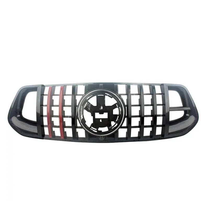 Front Kühlergrille Frills Für Benz W167 Für GLE-Klasse GLE350 Für GLE450 2020-2023 Barbos Style Grille Wassertank Motorhaube Für Deluxe Sports Style Body Kit Gitter Kühlergrill(Carbon Red) von Cvgffs