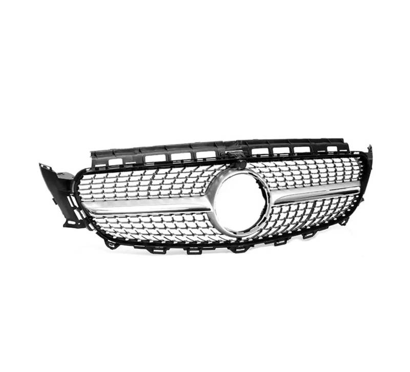 Front Kühlergrille Frills Für Benz W213 C238 A238 E36 2016-2020 Mittelgitter Frontstoßstangengrill Einlassgrill GT Diamond E63 Style Tuning Zubehör Gitter Kühlergrill(Diamond Silvery) von Cvgffs