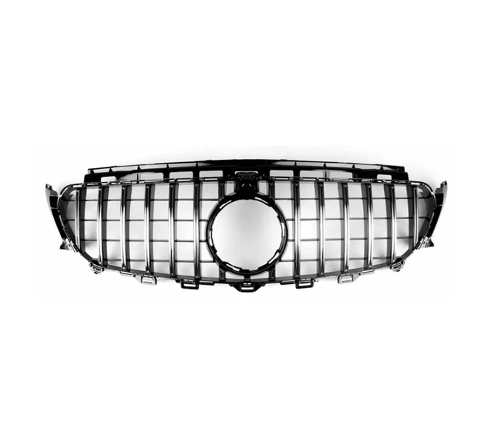 Front Kühlergrille Frills Für Benz W213 C238 A238 E36 2016-2020 Mittelgitter Frontstoßstangengrill Einlassgrill GT Diamond E63 Style Tuning Zubehör Gitter Kühlergrill(GT Silvery) von Cvgffs