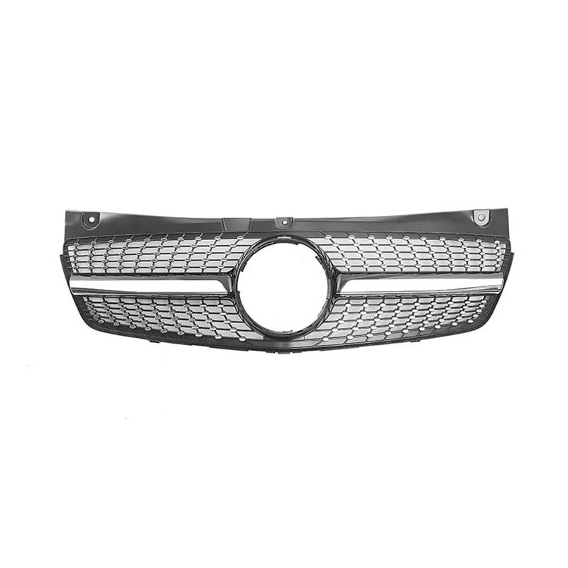 Front Kühlergrille Frills Für Benz W639 2011 2012 2013 2014 Für Viano Für Vito Front Racing Grills Body Kit Tuning Front Stoßstange Abdeckung Trim Haube Grille Gitter Kühlergrill(Schwarz) von Cvgffs