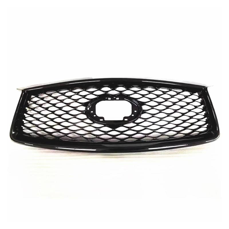 Front Kühlergrille Frills Für Infiniti Für QX50 2019 2020 2021 2022 2023 4-Türer Kühlergrill Racing Grill Waben Stil Schwarz Oberen Stoßfänger Haube Mesh Grid Gitter Kühlergrill von Cvgffs