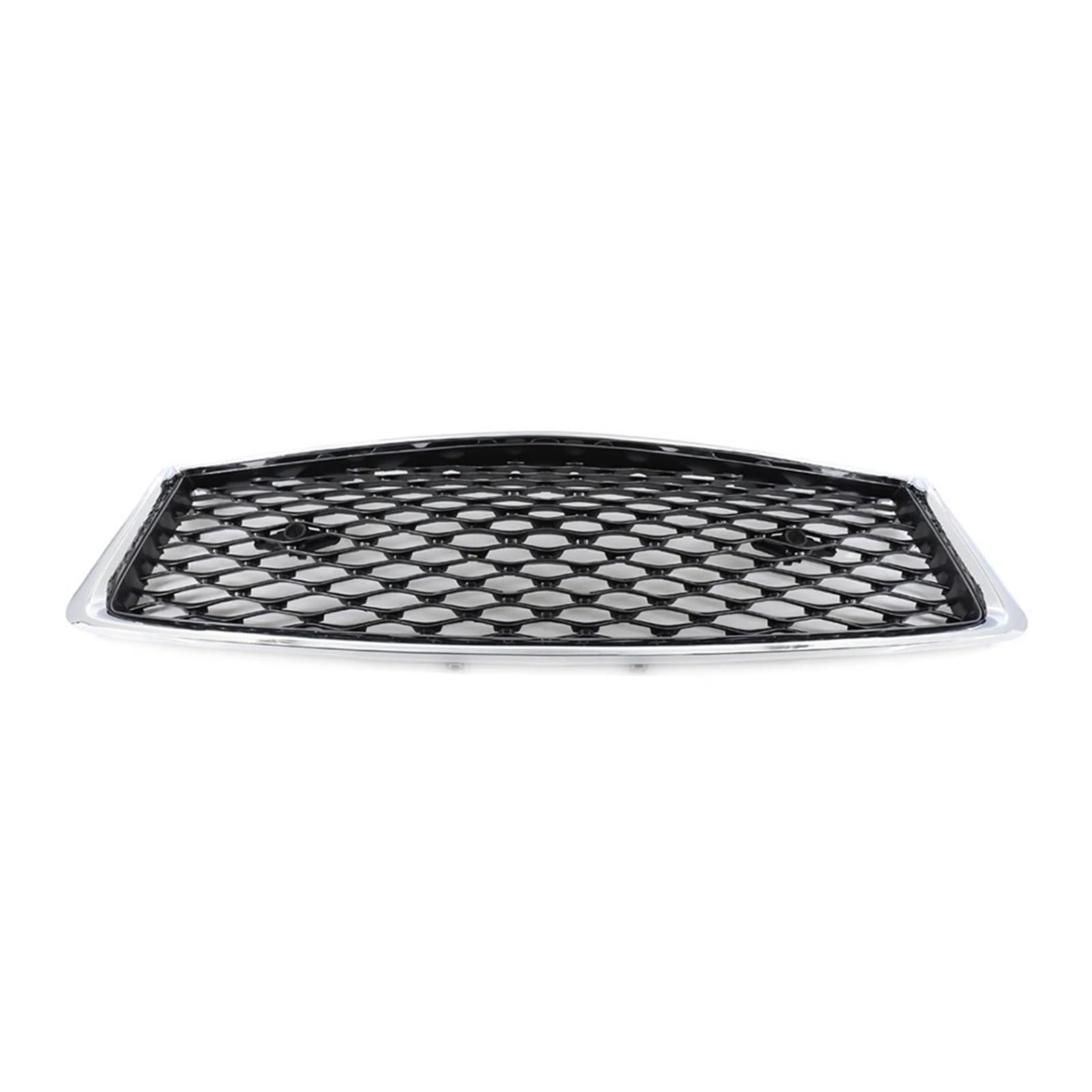 Front Kühlergrille Frills Für Infiniti Q50 Q50S 2018 2019 2020 2021 2022 2023 Auto Honeycomb Frontstoßstange Center Upper Mesh Grille Grill Mit Sensorloch Gitter Kühlergrill(Chrome Black) von Cvgffs