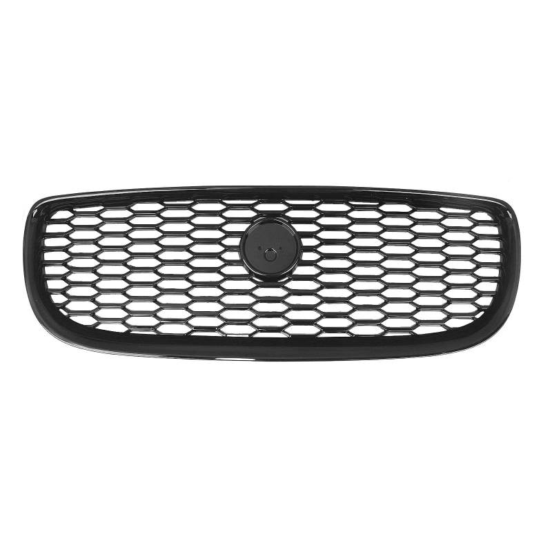 Front Kühlergrille Frills Für Jaguar Für XE 2015 2016 2017 2018 Kühlergrill Racing Grill Auto Oberen Stoßfänger Haube Mesh Grid Air Intake Grille Gitter Kühlergrill(Glossy Black) von Cvgffs