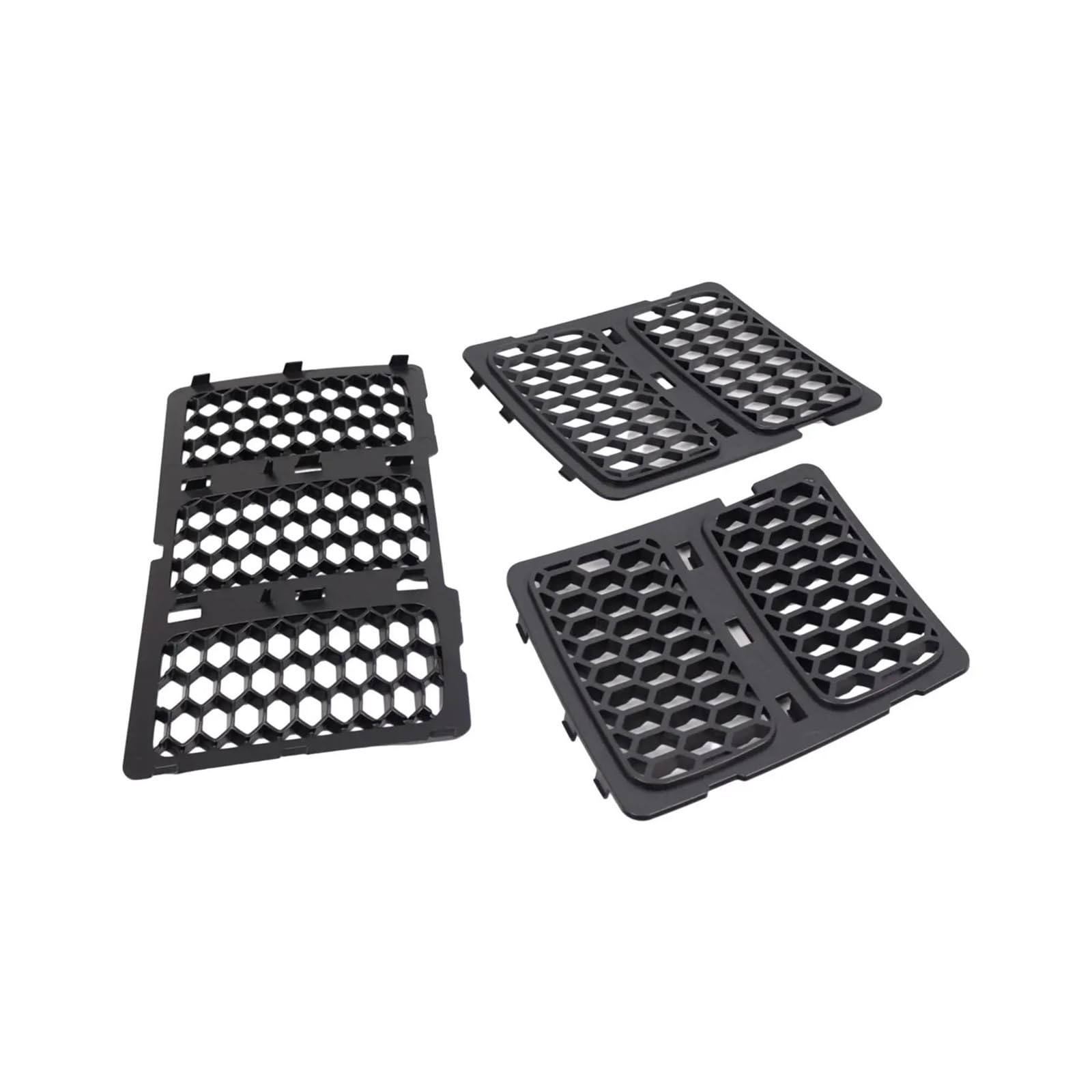 Front Kühlergrille Frills Für Jeep Für Grand Für Cherokee OEM NO. 68143073AC 68143074AD 3-teilige Wabengrilleinsätze Schwarz Gitter Kühlergrill von Cvgffs