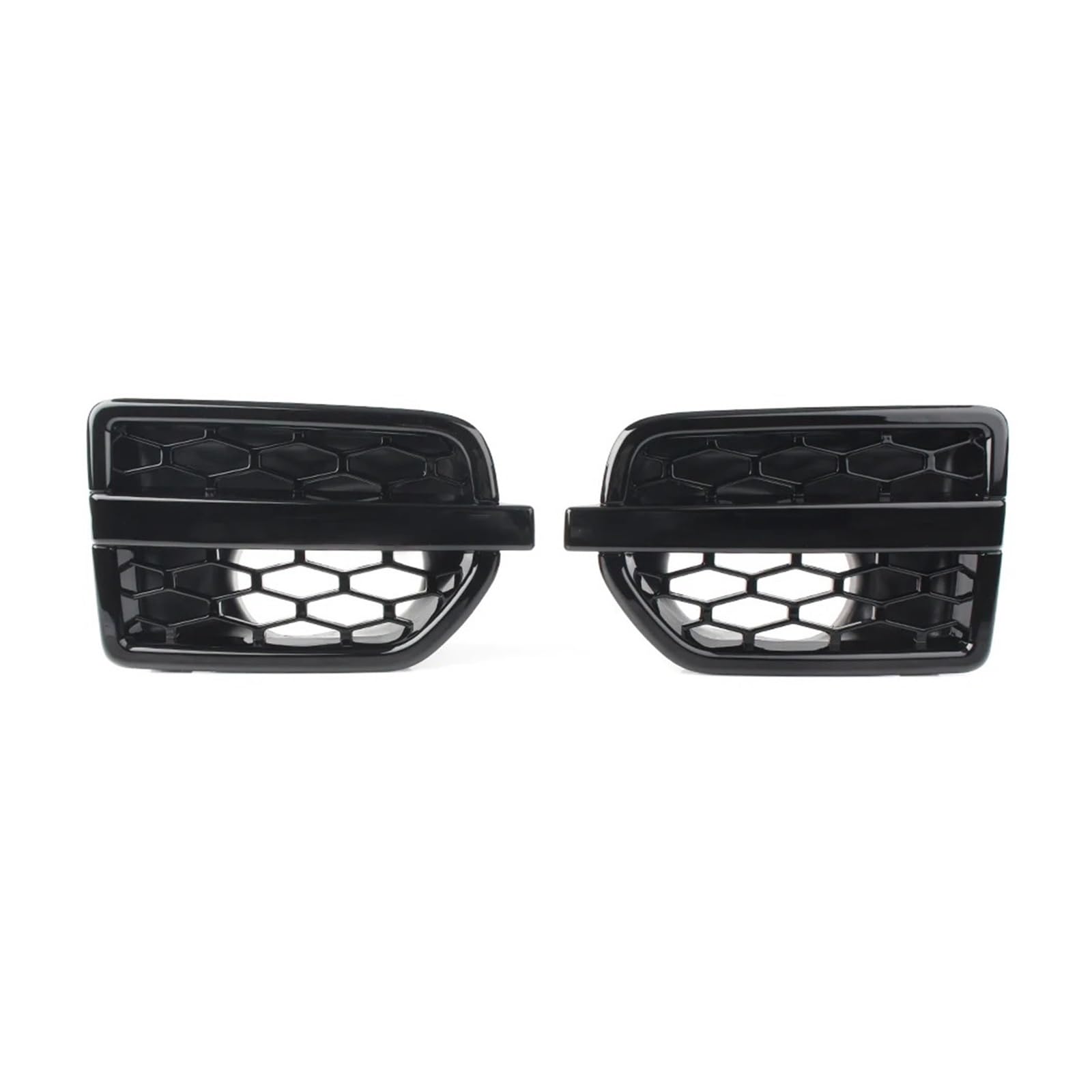 Front Kühlergrille Frills Für Land Für Rover Für Discovery 4 LR4 2010 2011 2012 2013 2014 2015 2016 2-teiliges Schwarz Glänzendes ABS-Auto-Lufteinlass-Kotflügelgitter Gitter Kühlergrill von Cvgffs