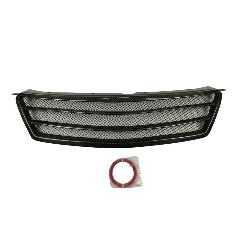 Front Kühlergrille Frills Für Subaru Für Outback BR ​​Sport Für Versionen 2010-2012 Frontgrill Renngrill Echtkohlefaser Auto Obere Stoßstangenhaube Netzabdeckungsgitter Gitter Kühlergrill(A Style) von Cvgffs