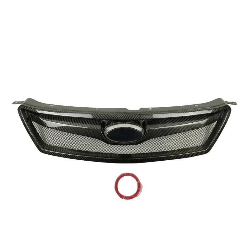 Front Kühlergrille Frills Für Subaru Für Outback BR ​​Sport Für Versionen 2010-2012 Frontgrill Renngrill Echtkohlefaser Auto Obere Stoßstangenhaube Netzabdeckungsgitter Gitter Kühlergrill(C Style) von Cvgffs