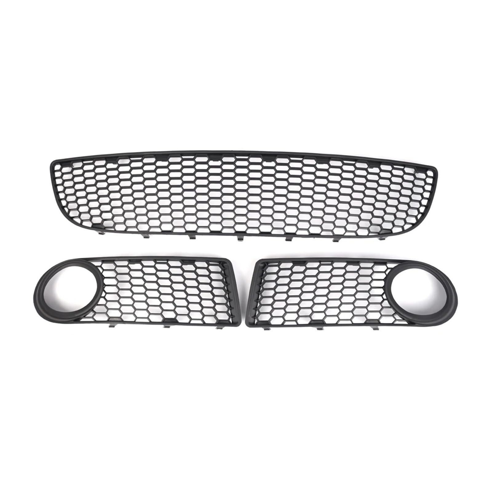 Front Kühlergrille Frills Für VW Für Beetle Für Cabrio 2006-2010 Auto Frontstoßstange Unterer Nebelscheinwerfer Entlüftungsgrill Grillabdeckung Fall ABS Schwarz Gitter Kühlergrill(3pcs grille) von Cvgffs