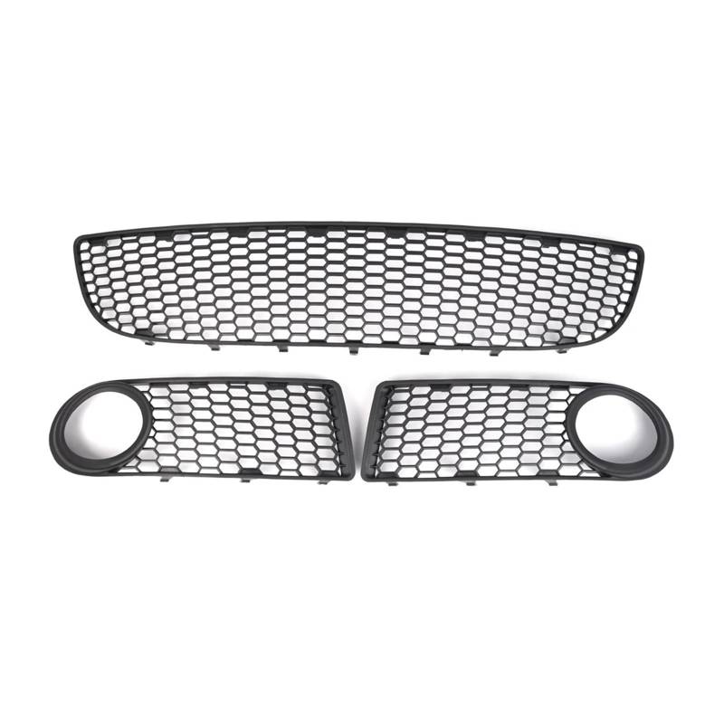 Front Kühlergrille Frills Für VW Für Beetle Für Cabrio 2006-2010 Auto Frontstoßstange Unterer Nebelscheinwerfer Entlüftungsgrill Grillabdeckung Fall ABS Schwarz Gitter Kühlergrill(3pcs grille) von Cvgffs