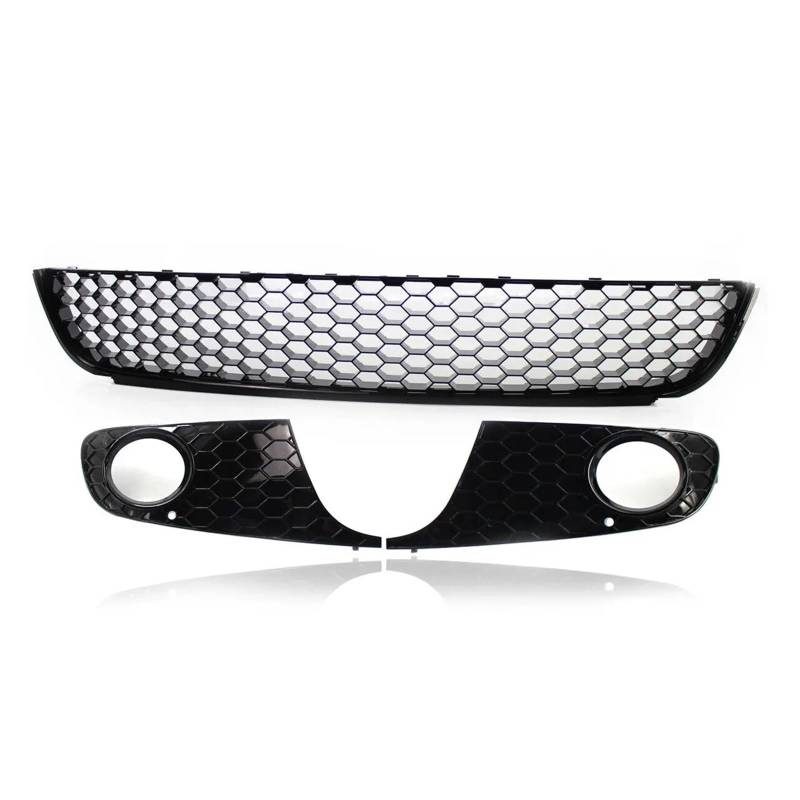 Front Kühlergrille Frills Für VW Für Golf 6 MK6 2009-2013 1 Paar Honeycomb Auto Frontstoßstange Unterer Nebelscheinwerfer Entlüftungsgrill Mesh Grill Cover Case Gitter Kühlergrill(3 PCS) von Cvgffs