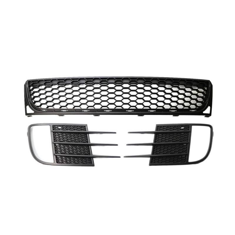 Front Kühlergrille Frills Für VW Für Golf 6 MK6 VI Für GTI Für GTD 2009-2013 1 Paar Auto Frontstoßstange Unterer Nebelscheinwerfer Entlüftungsgitter Mesh Grill Cover Case Gitter Kühlergrill(3 PCS) von Cvgffs