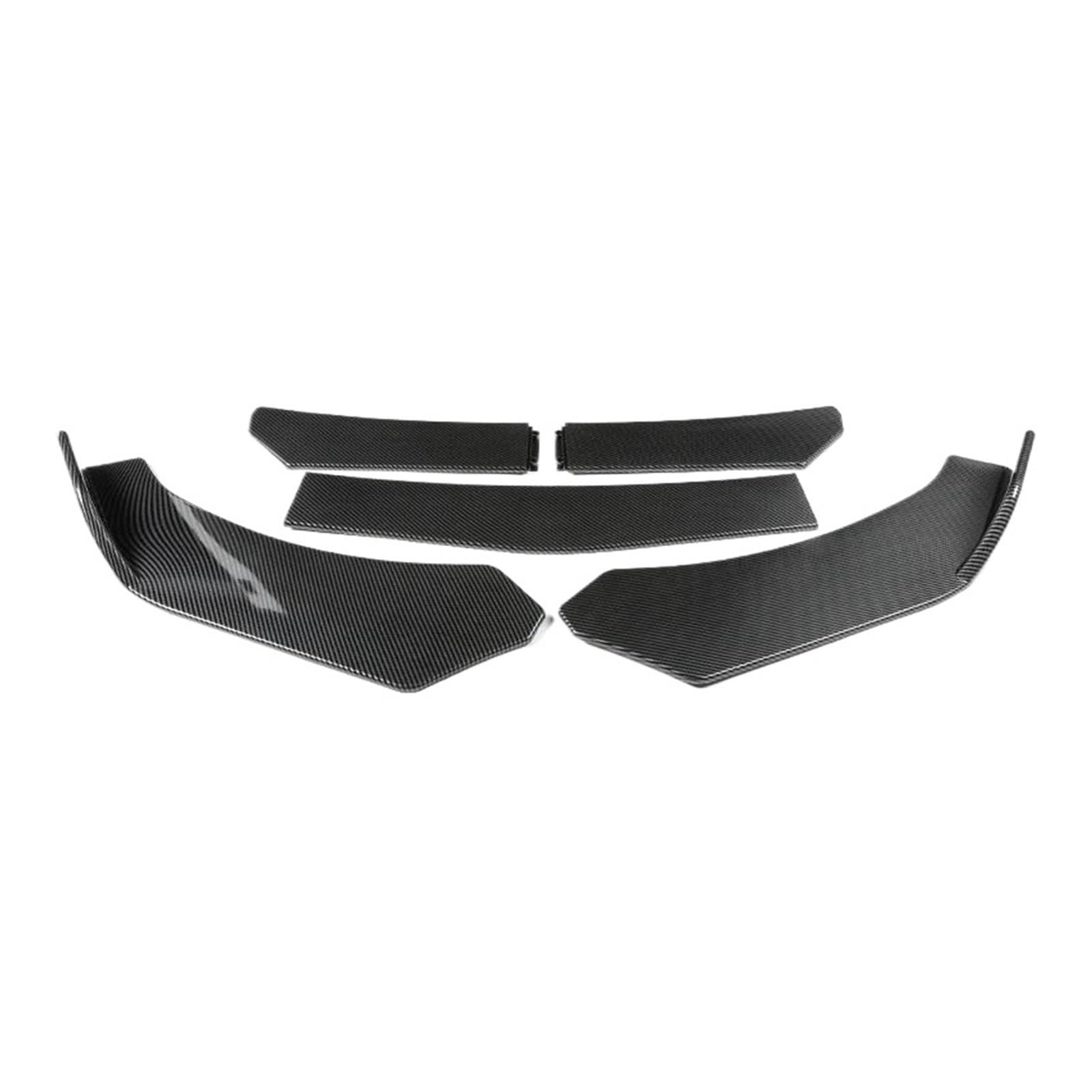 Frontstoßstange Spoiler 4/5 STÜCKE Universal Auto Vorderen Stoßfänger Lip Body Kit Spoiler Canard Splitter Diffusor Kohlefaser Für Benz Frontstoßstange Lip(5PC Carbon Fiber.) von Cvgffs