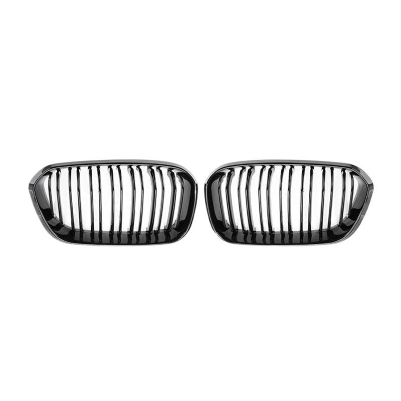 Frontstoßstange Spoiler Für 1 Serie F20 F21 LCI 120i 2015-2017 Doppel Lamellen Ersatzteile Auto Front Niere Stoßstange Racing Grille Frontstoßstange Lip von Cvgffs