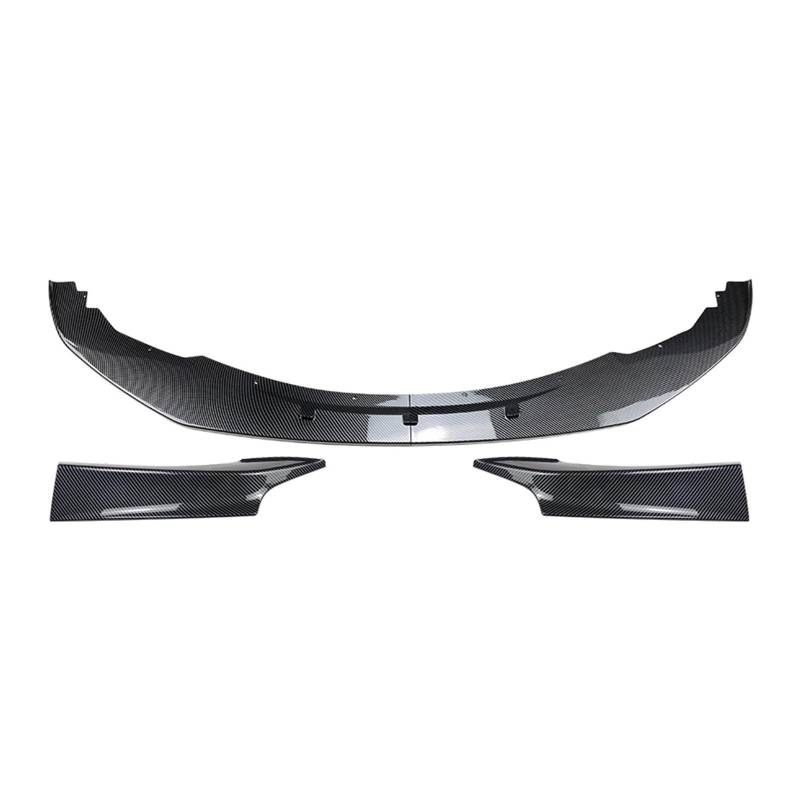 Frontstoßstange Spoiler Für 1er F20 F21 Sport 2011-2015 118i 120i Carbn Fiber Look Frontstoßstange Splitter Blade Lippe + Seitenspoilerabdeckung Zierleiste Frontstoßstange Lip(Carbon Fiber Look) von Cvgffs