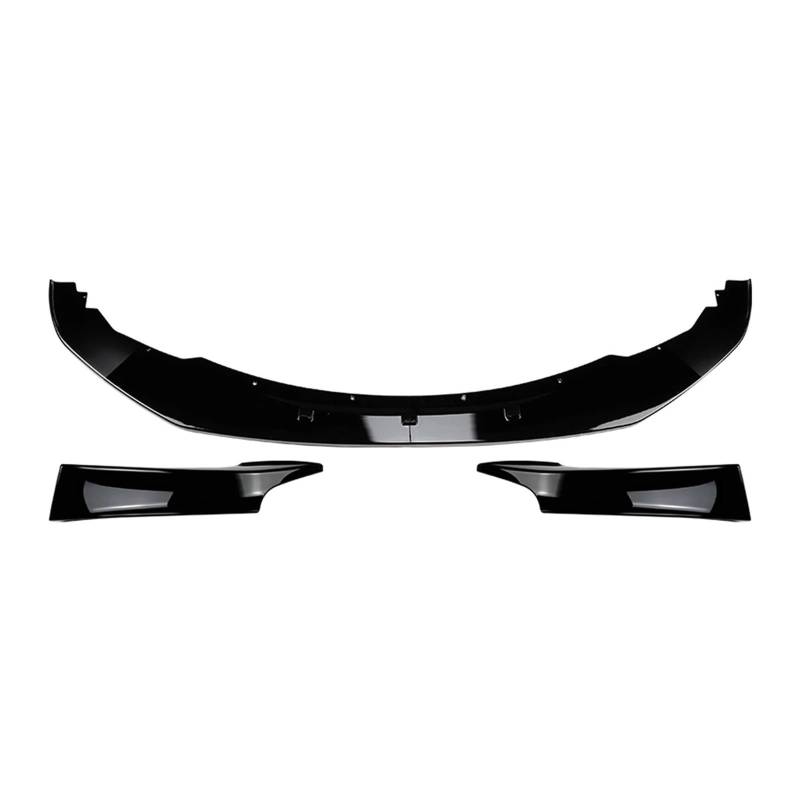 Frontstoßstange Spoiler Für 1er F20 F21 Sport 2011-2015 118i 120i Carbn Fiber Look Frontstoßstange Splitter Blade Lippe + Seitenspoilerabdeckung Zierleiste Frontstoßstange Lip(Glossy Black) von Cvgffs