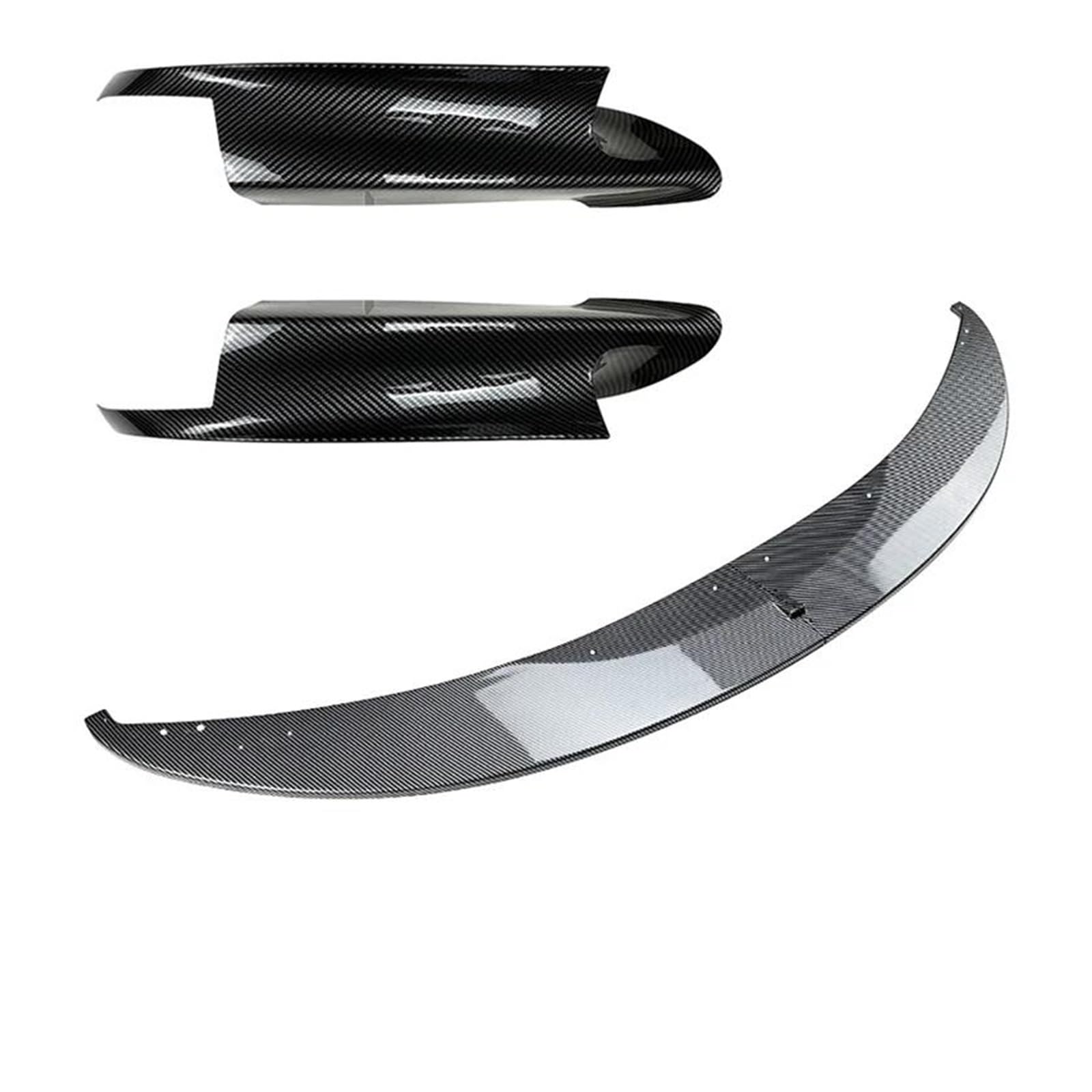 Frontstoßstange Spoiler Für 3er Für M3 E90 E91 E92 E93 2006-2013 Frontspoilerlippe Splitter Diffusor Body Kits Spoiler Stoßstangenschutz Deflektor Frontstoßstange Lip(Carbon Look Set) von Cvgffs