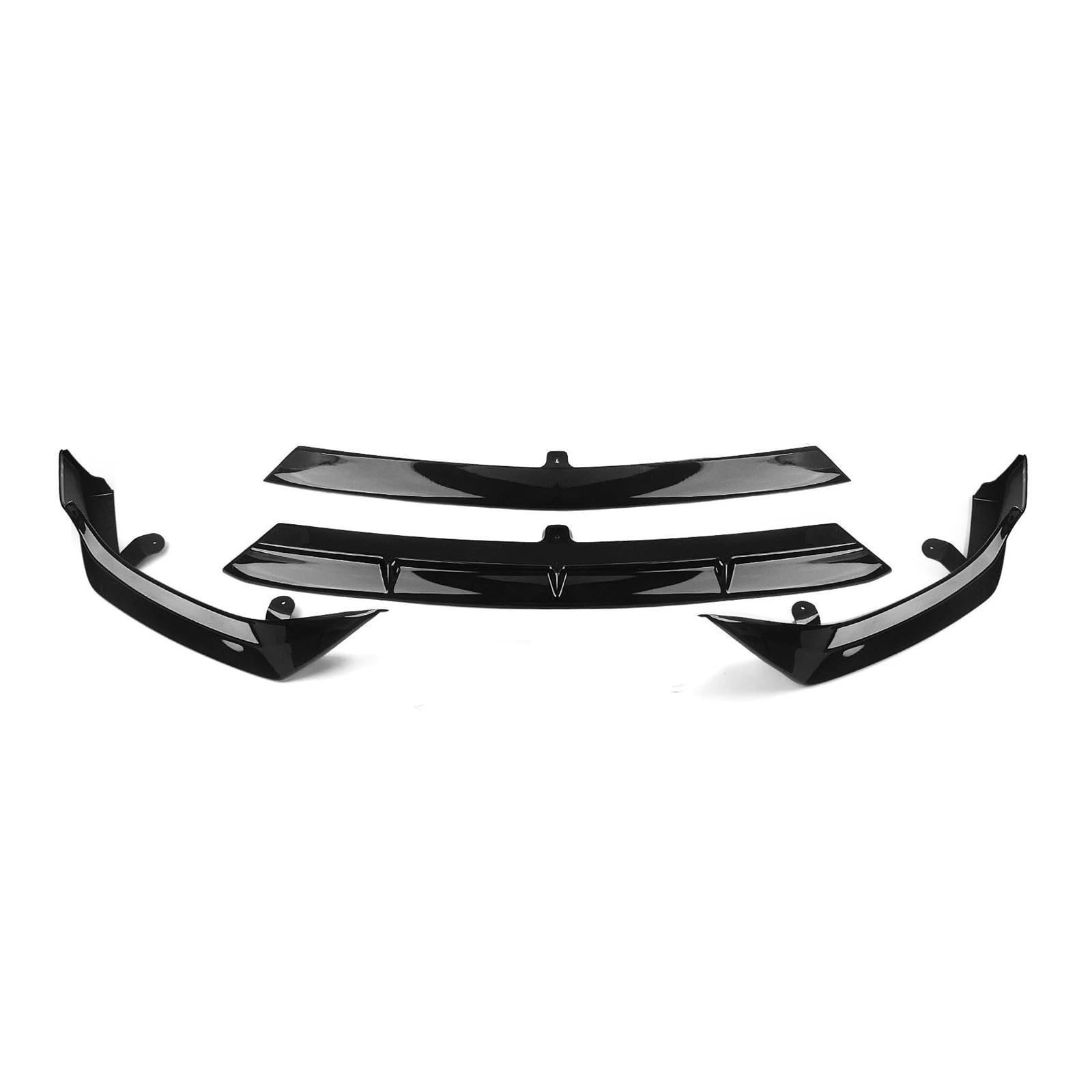 Frontstoßstange Spoiler Für Benz Für C Klasse W206 Sport 2022-2023 C300 Glanz Schwarz Front Stoßstange Spoiler Lip Blade + Untere Seite Splitter Abdeckung Frontstoßstange Lip(Schwarz) von Cvgffs